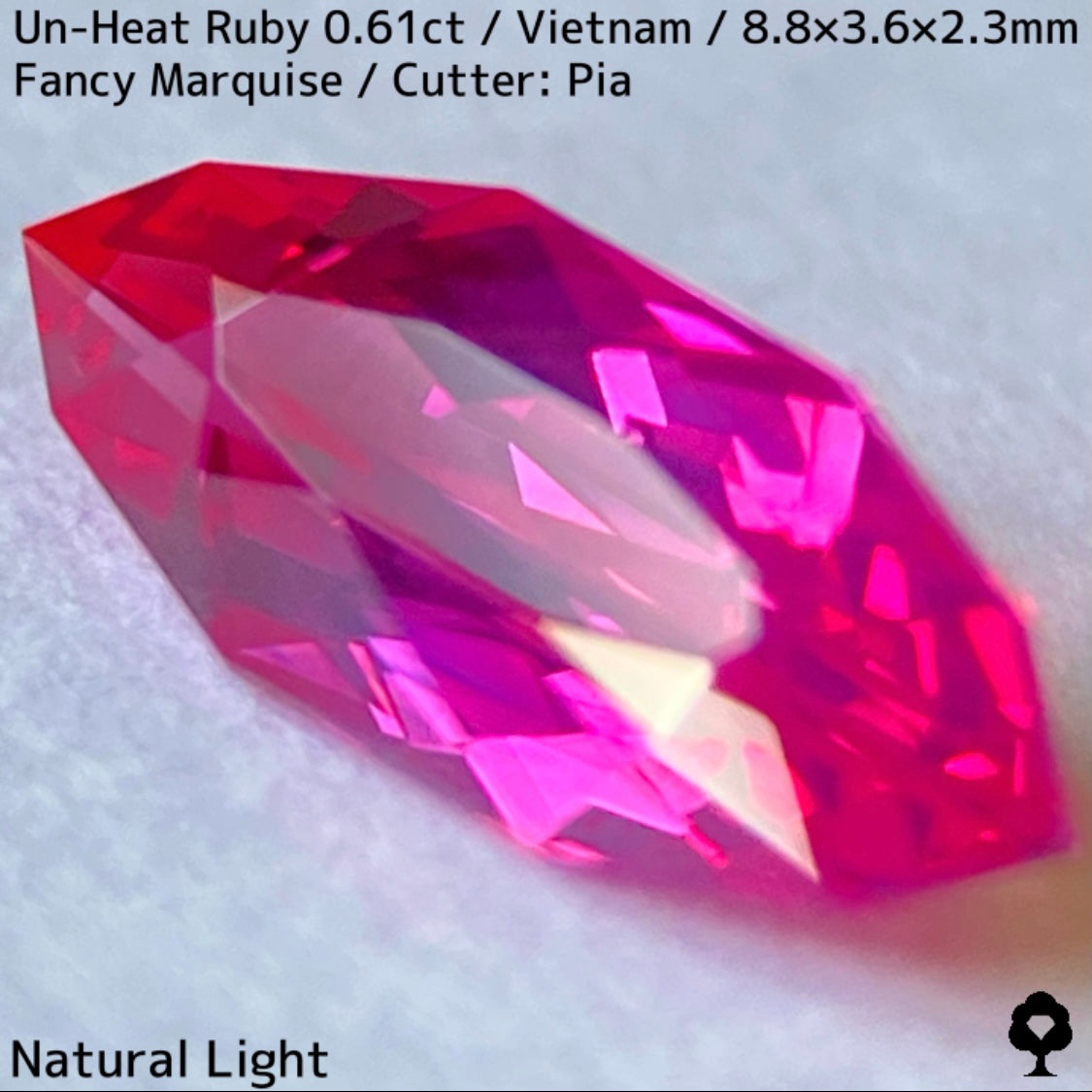 【ご当選者さま専用】ベトナム産非加熱ルビー0.61ct★凄まじいネオンカラー放つ超美結晶の色だまり感たまらない