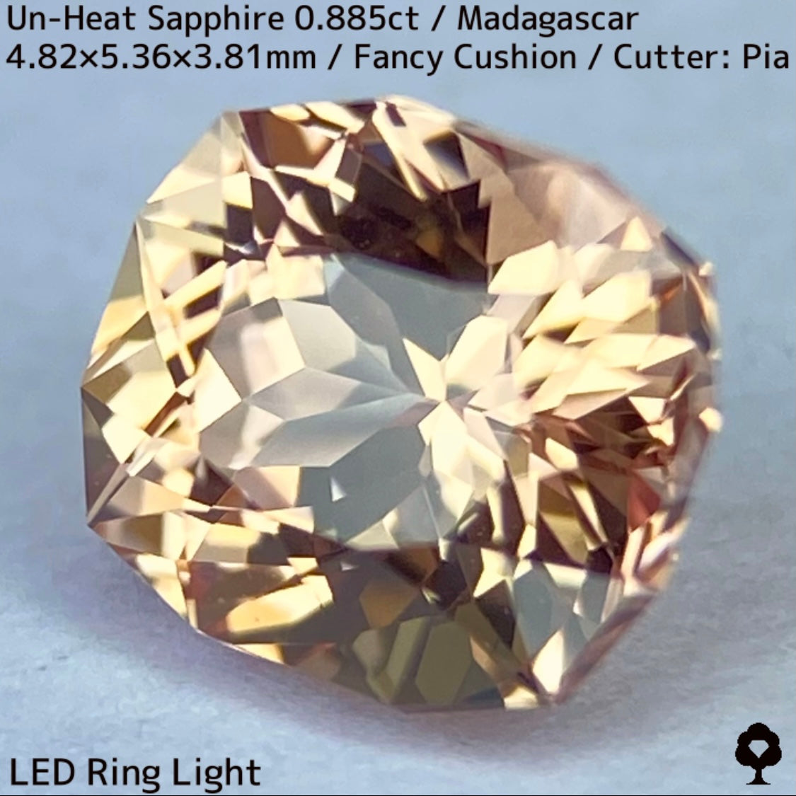 マダガスカル産非加熱サファイア0.885ct★インペリアルトパーズの様なシェリー感ある品と風格ある一石