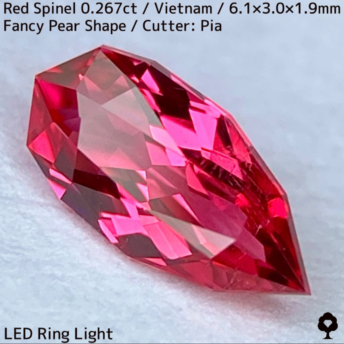 【お客さま専用★交渉価格】ベトナム産レッドスピネル0.267ct★可愛さとカッコ良さを同時に楽しむレッドピンクオレンジネオン