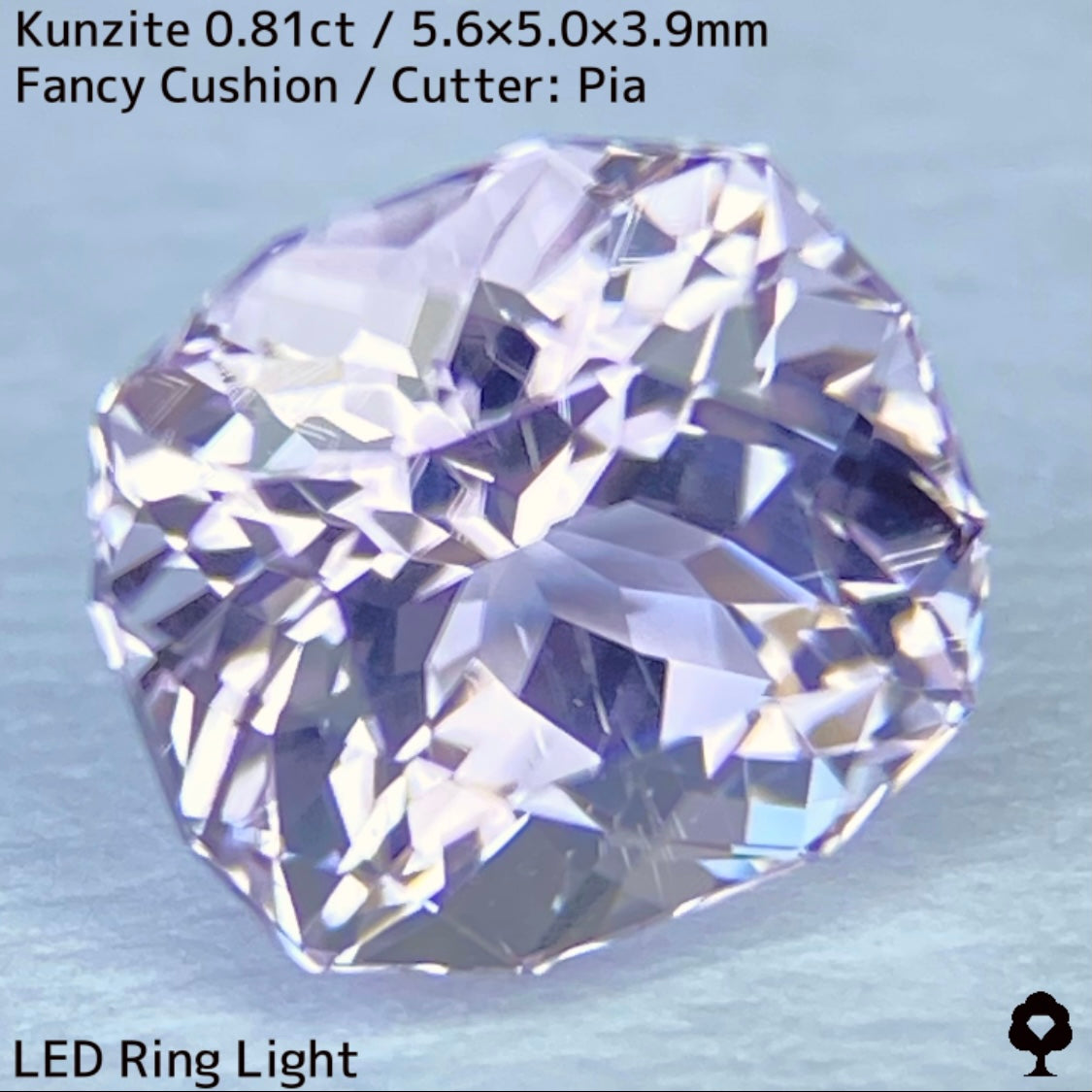 クンツァイト0.81ct★針インクルも愛おしい煌めき溢れるライトパープリッシュピンク