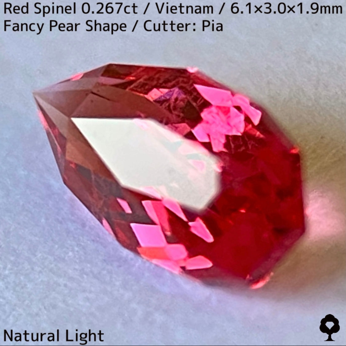 【お客さま専用★交渉価格】ベトナム産レッドスピネル0.267ct★可愛さとカッコ良さを同時に楽しむレッドピンクオレンジネオン