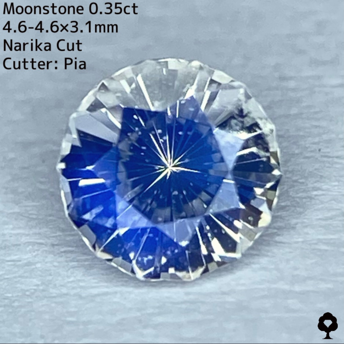 【11/9石種当てクイズ正解ご当選者さま専用】ナリカーカットムーンストーン0.35ct