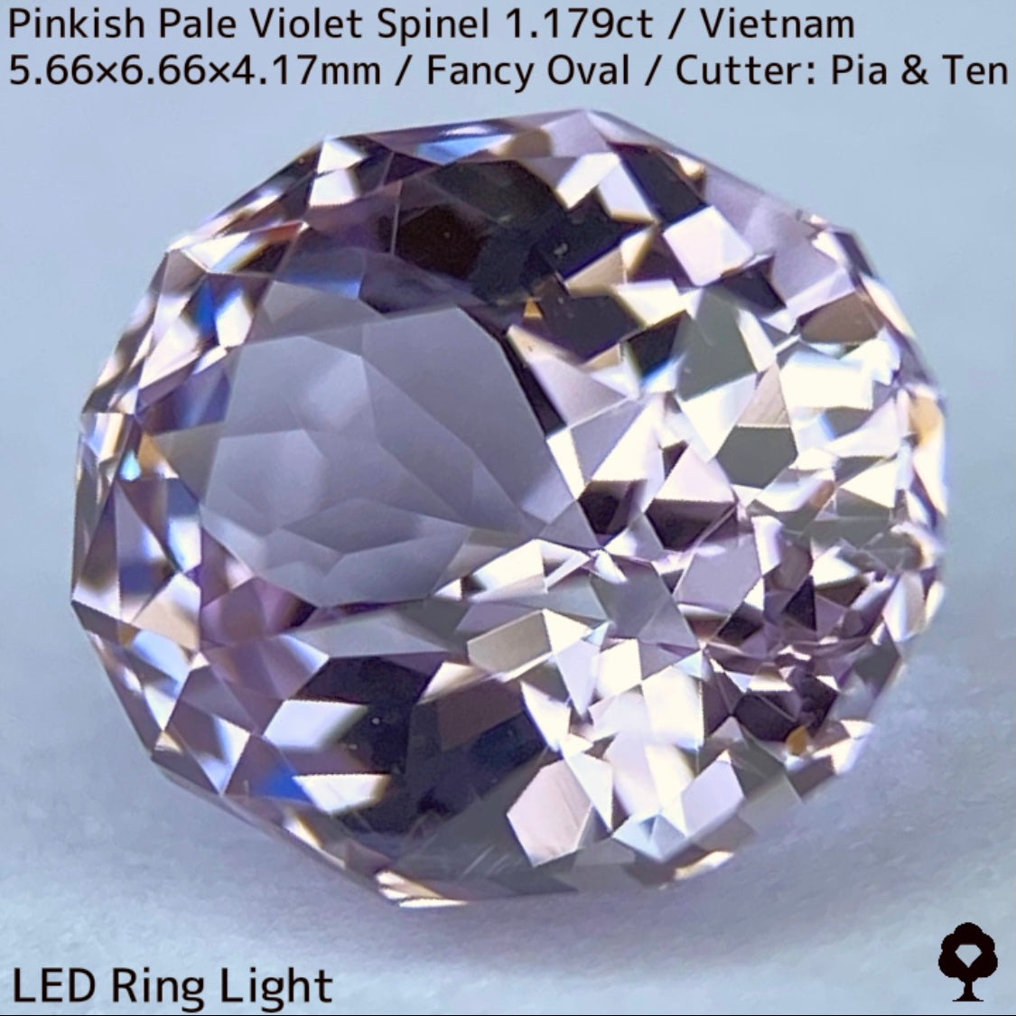 ベトナム産スピネル1.179ct★ほんのりヴァイオレットが可愛い煌めき・透明度抜群の1ctアップ美結晶