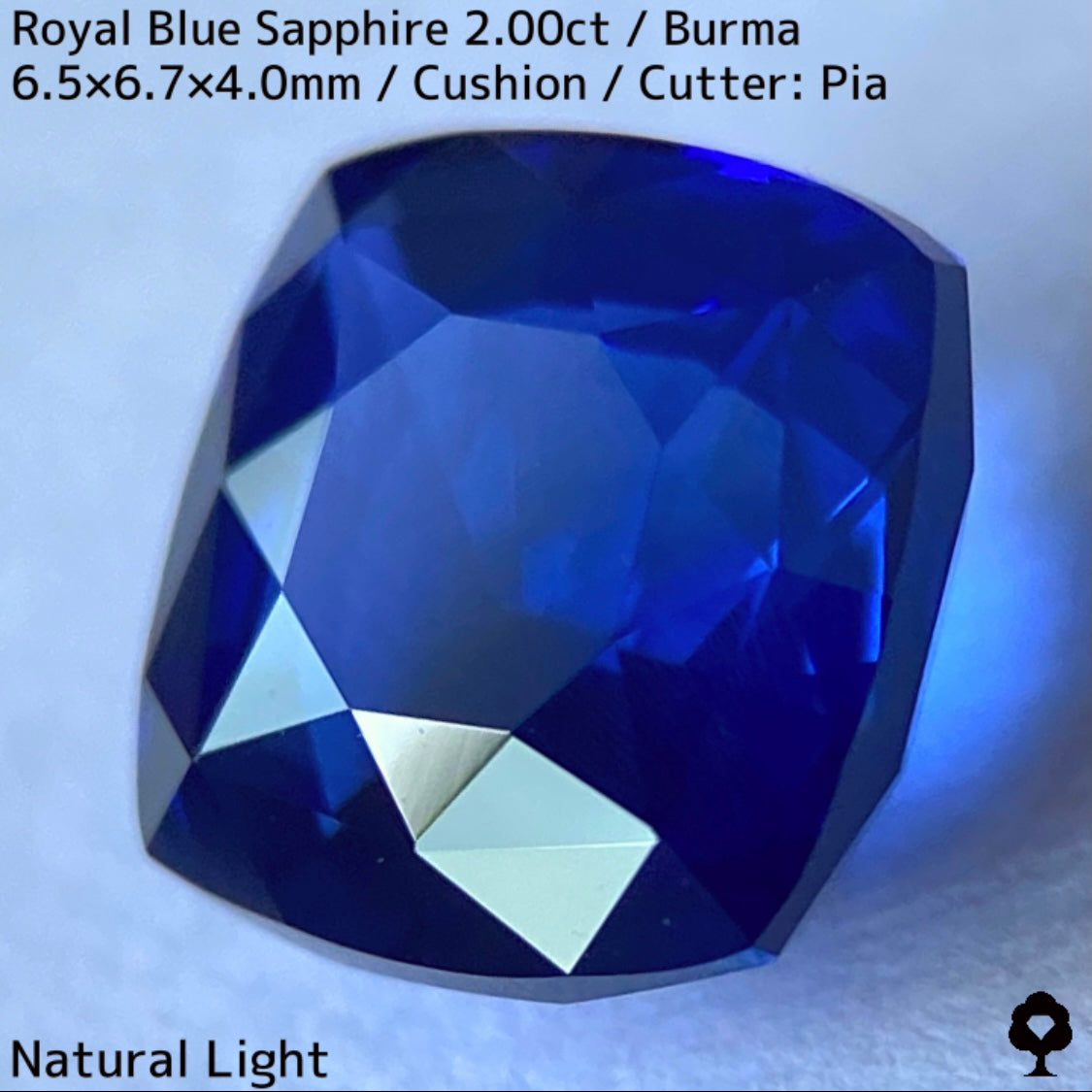 【カットを進めるか選択出来る】ビルマ産ロイヤルブルーサファイア2.00ct★超美色美結晶の希少2.00ctであの大御所が一旦ストップした悩み中だからこその特別プライス