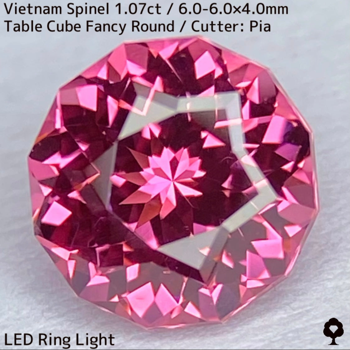 ベトナム産スピネル1.07ct★原石からつくりあげた美しすぎるピンクと石質の一級品1ctアップ