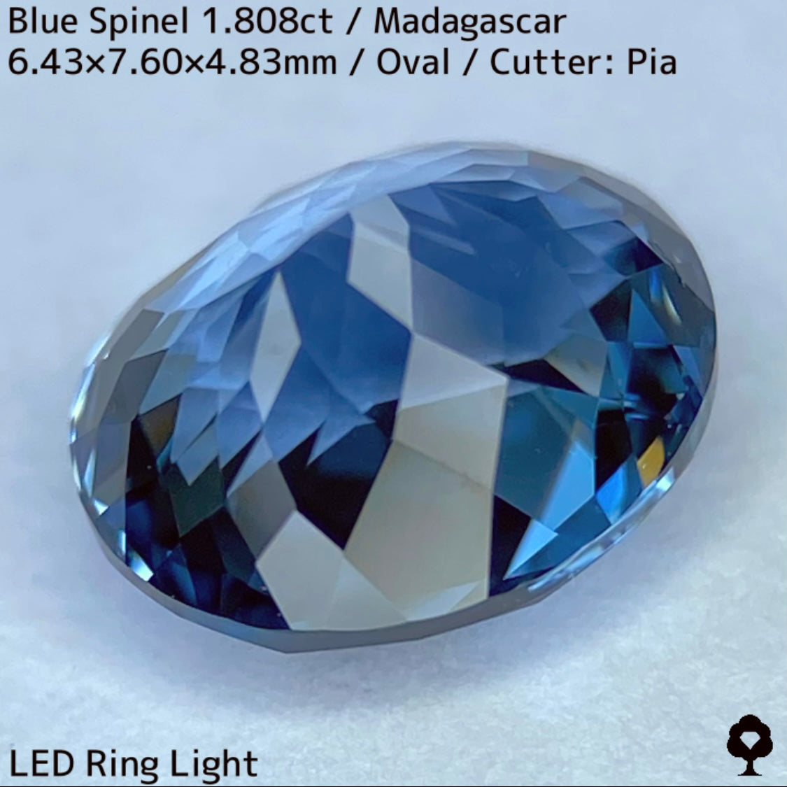 ブルースピネル1.808ct★爽やかで奥行きのあるブルーの煌めき溢れる絶品美結晶マダガスカル産