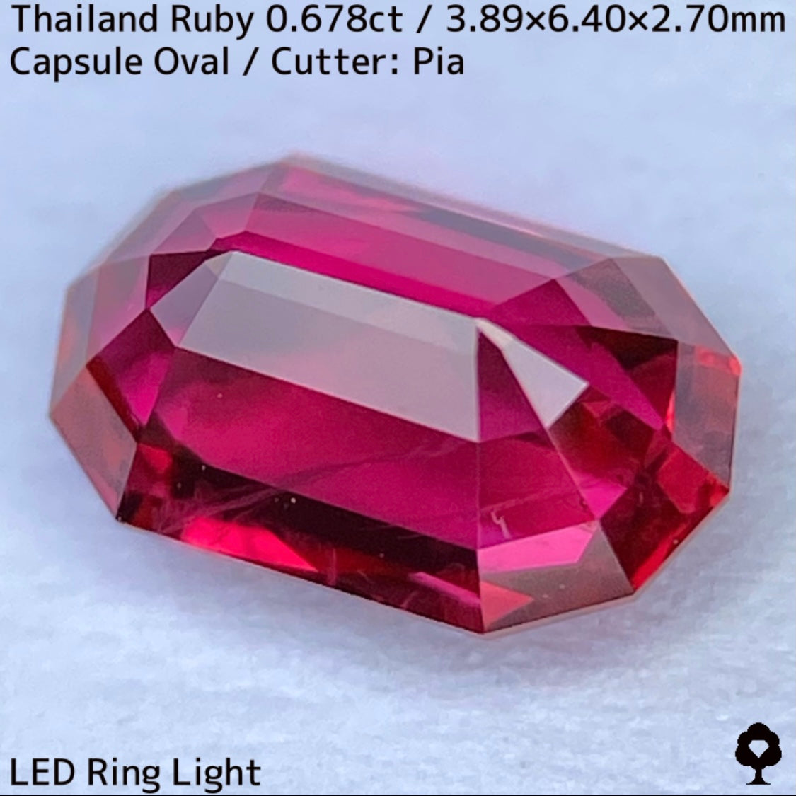 タイ産ルビー0.678ct★強烈ビビットピンクの煌めきが美しすぎる希少な完璧なカットのルビー