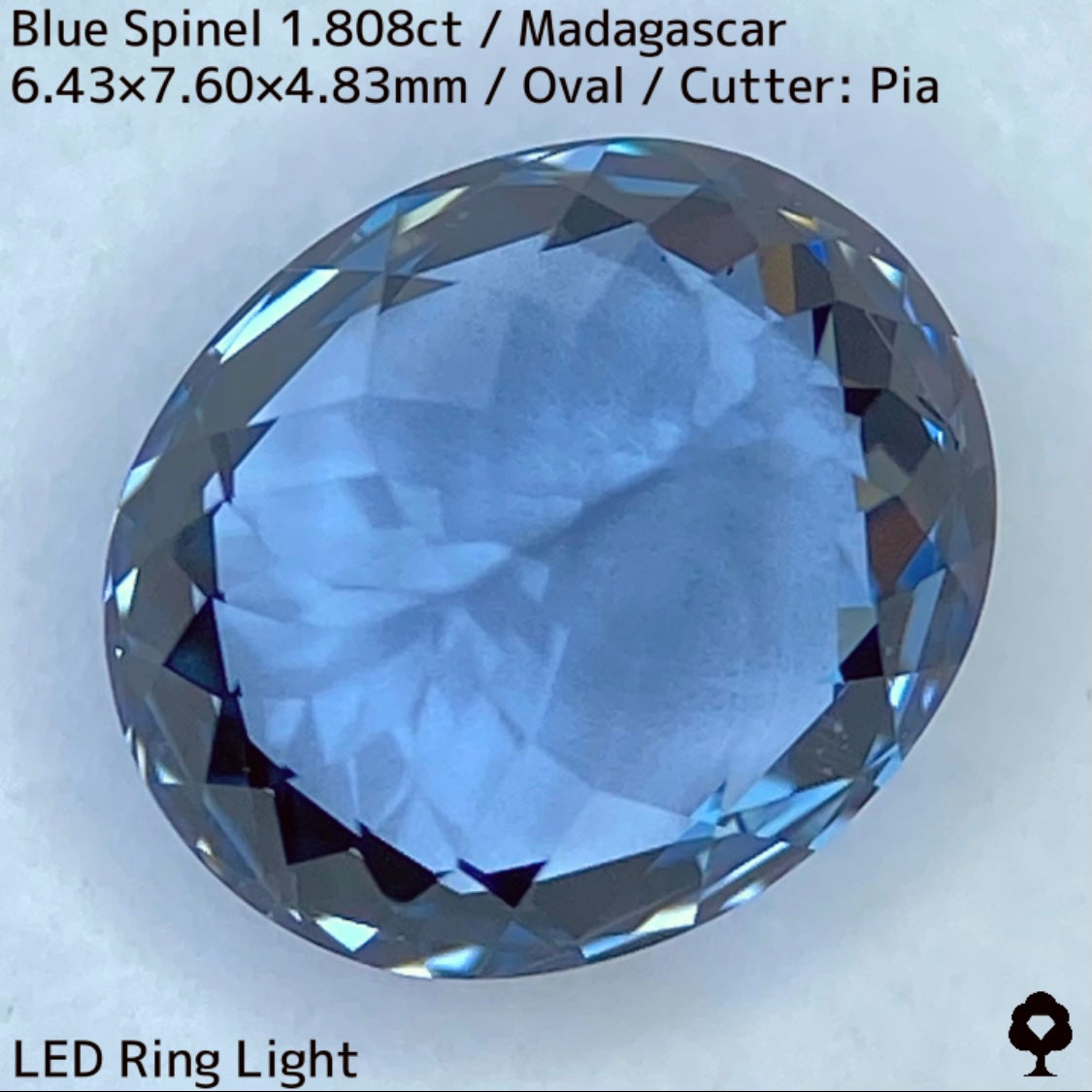 ブルースピネル1.808ct★爽やかで奥行きのあるブルーの煌めき溢れる絶品美結晶マダガスカル産