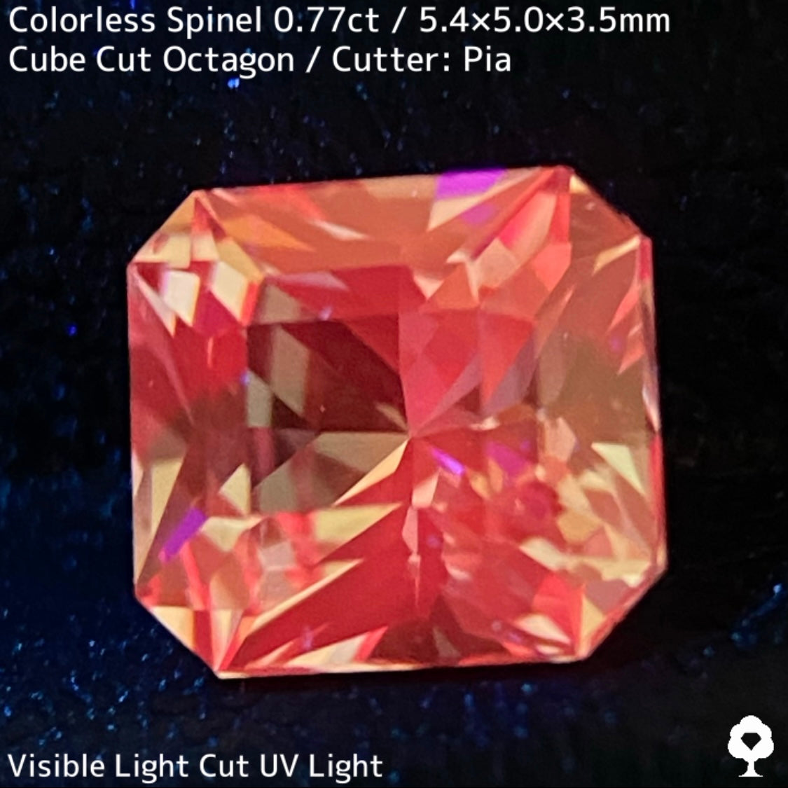 カラーレススピネル0.772ct★ダイヤ顔負けの強烈な煌めき放つレアカラーレス美結晶