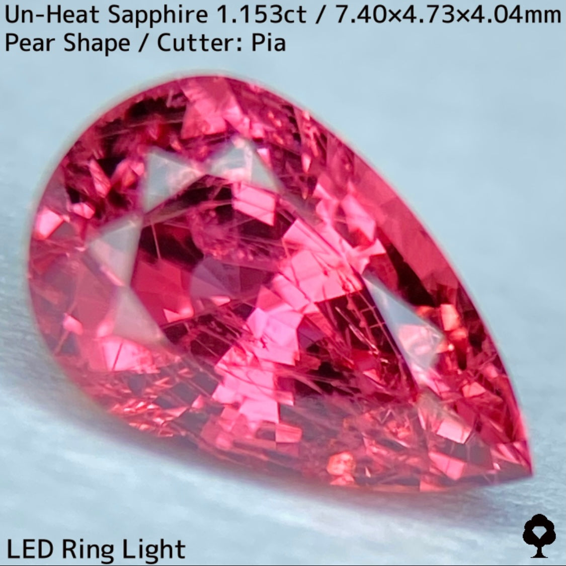 タンザニア産非加熱サファイア1.153ct★ルビーやパパラやインペのような絶妙な美色と面白い針インクル