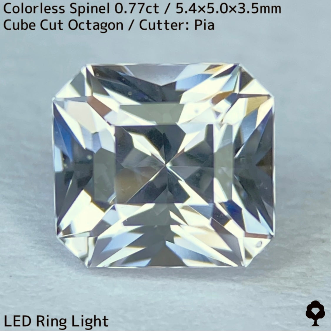 カラーレススピネル0.772ct★ダイヤ顔負けの強烈な煌めき放つレアカラーレス美結晶