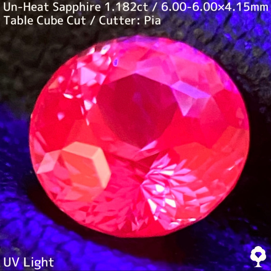 スリランカ産非加熱サファイア1.182ct★パープルとピンクが燃えさかる満開のフラワーカット