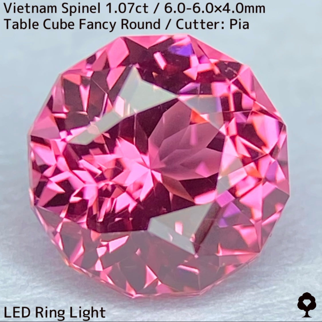 ベトナム産スピネル1.07ct★原石からつくりあげた美しすぎるピンクと石質の一級品1ctアップ