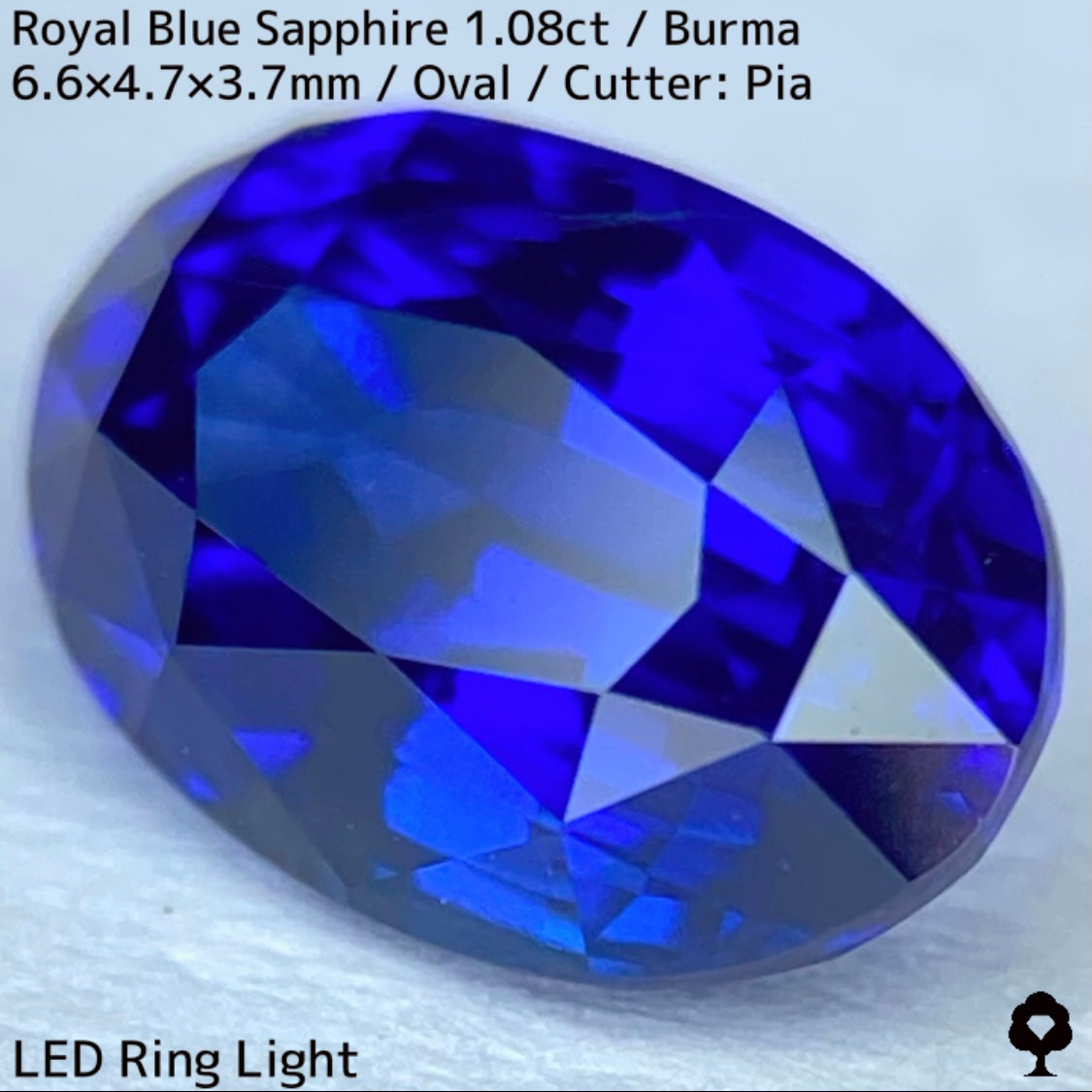 ビルマ産ロイヤルブルーサファイア1.08ct★濃厚だけど暗くない最高の色合いの1ctアップ美結晶ロイヤル