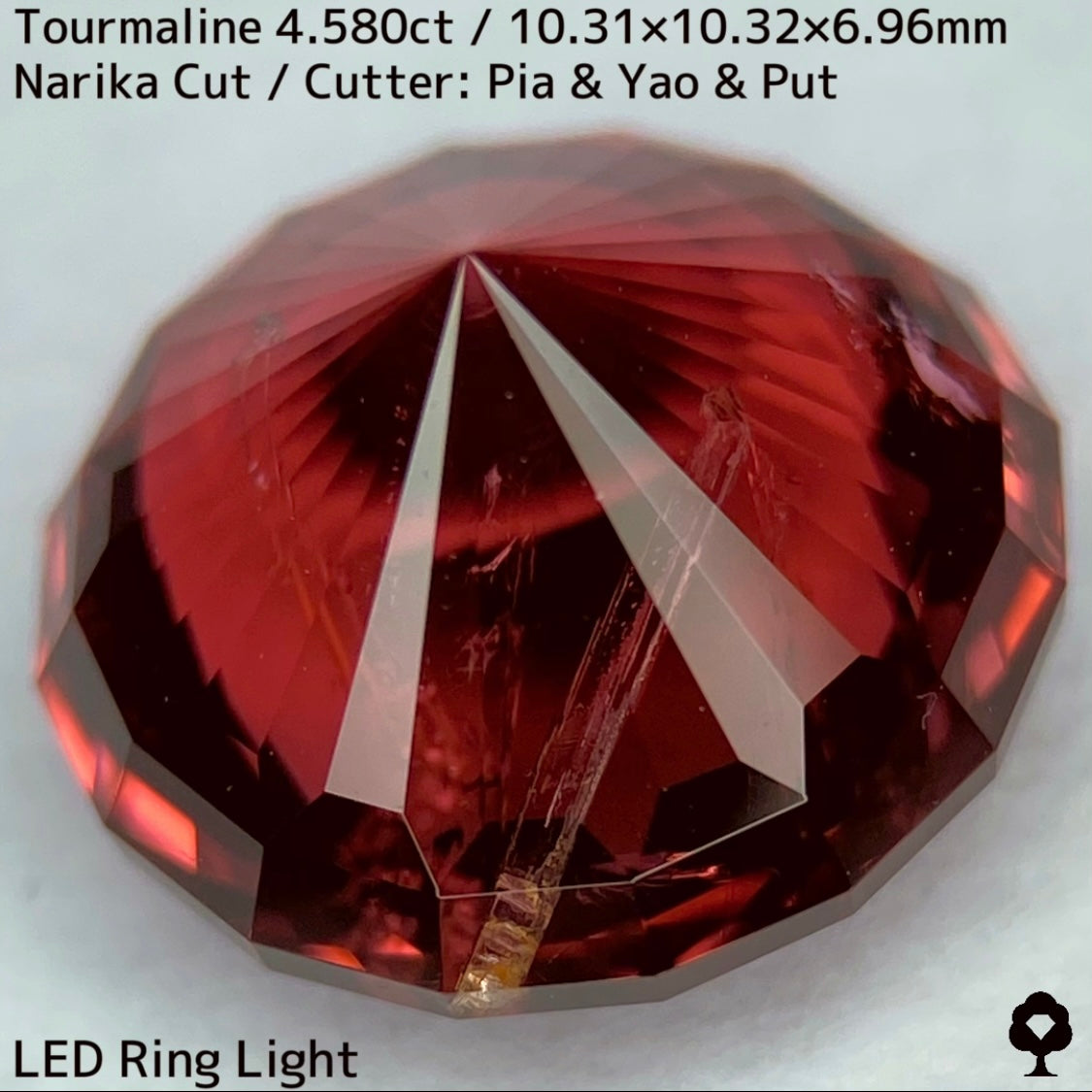 オレンジとルベライトカラー融合した美色に和の趣感じるインクル★トルマリン4.580ct