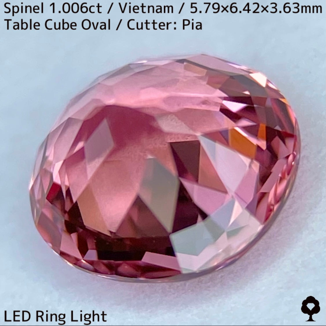 ベトナム産スピネル1.006ct★パパラチァカラーの見事な1ctアップ美結晶の煌めき止まらない