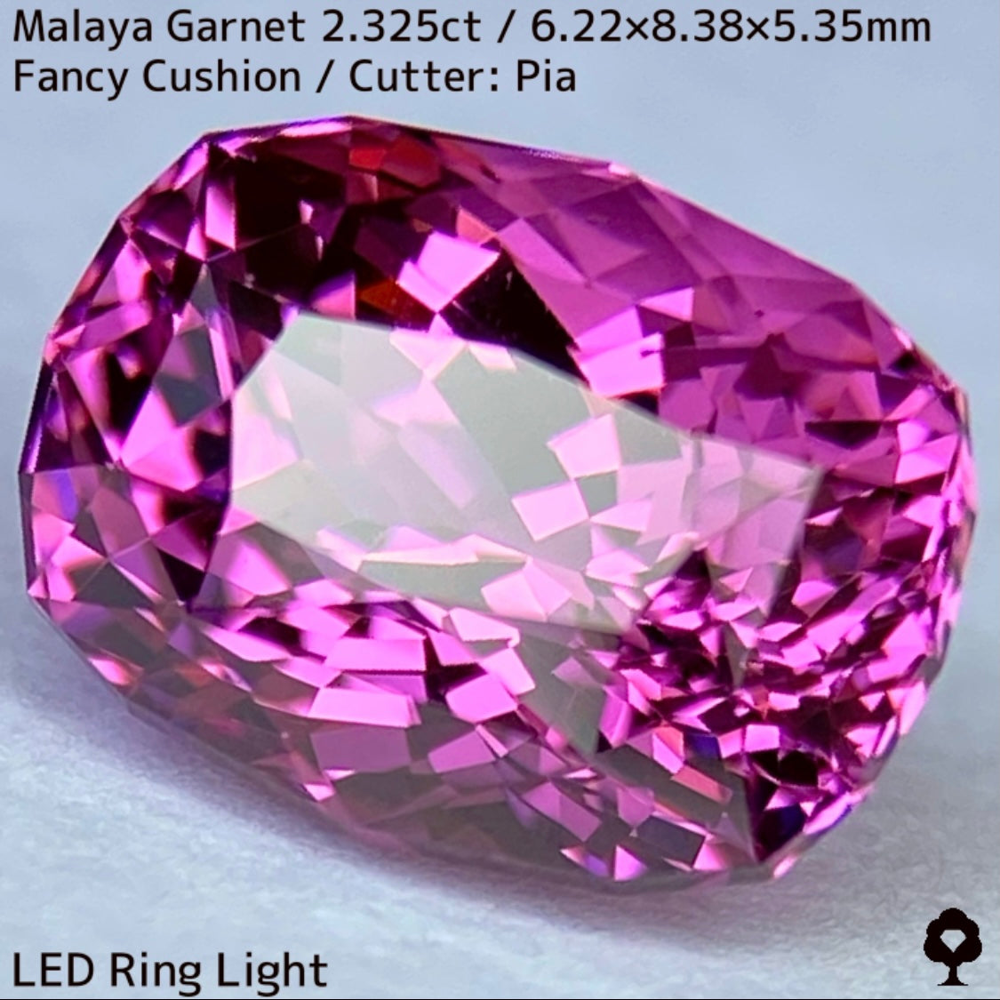 マラヤガーネット2.325ct★ハンパじゃない煌めきのスーパートップクオリティの美色美結晶