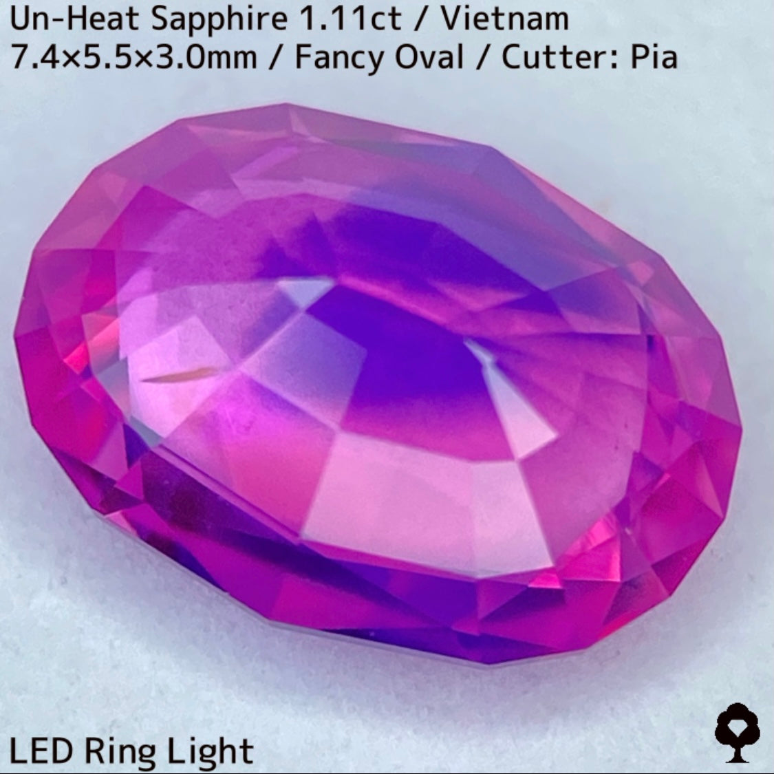 ベトナム産非加熱サファイア1.11ct