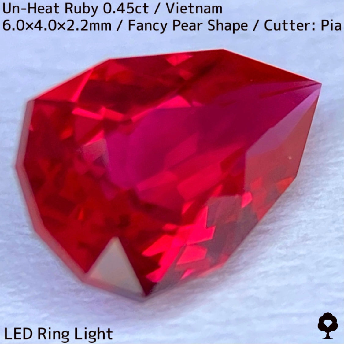 【ご当選者さま専用】ベトナム産非加熱ルビー0.45ct★強烈なネオンの煌めき放つ一級品質の超美色美結晶★コランダムフォーカスプライス