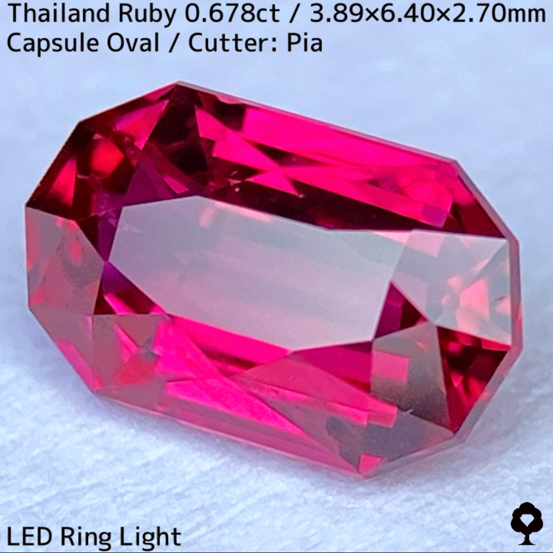タイ産ルビー0.678ct★強烈ビビットピンクの煌めきが美しすぎる希少な完璧なカットのルビー
