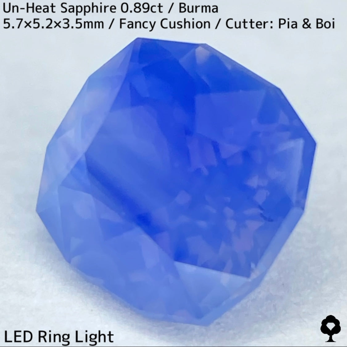 ビルマ産非加熱サファイア0.89ct★流れるシルクインクルと色だまりとピンクオレンジの煌めき美しい