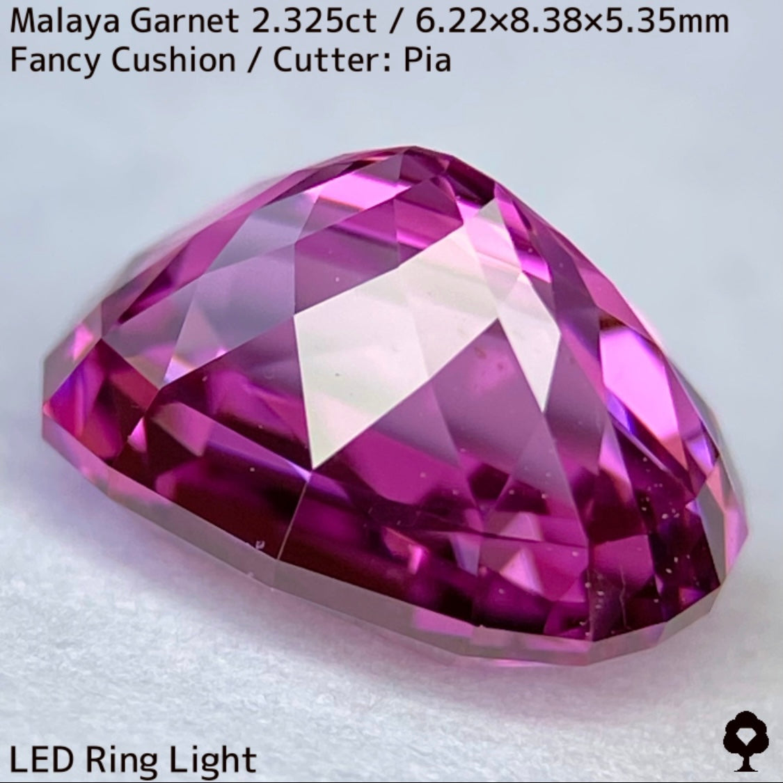 マラヤガーネット2.325ct★ハンパじゃない煌めきのスーパートップクオリティの美色美結晶