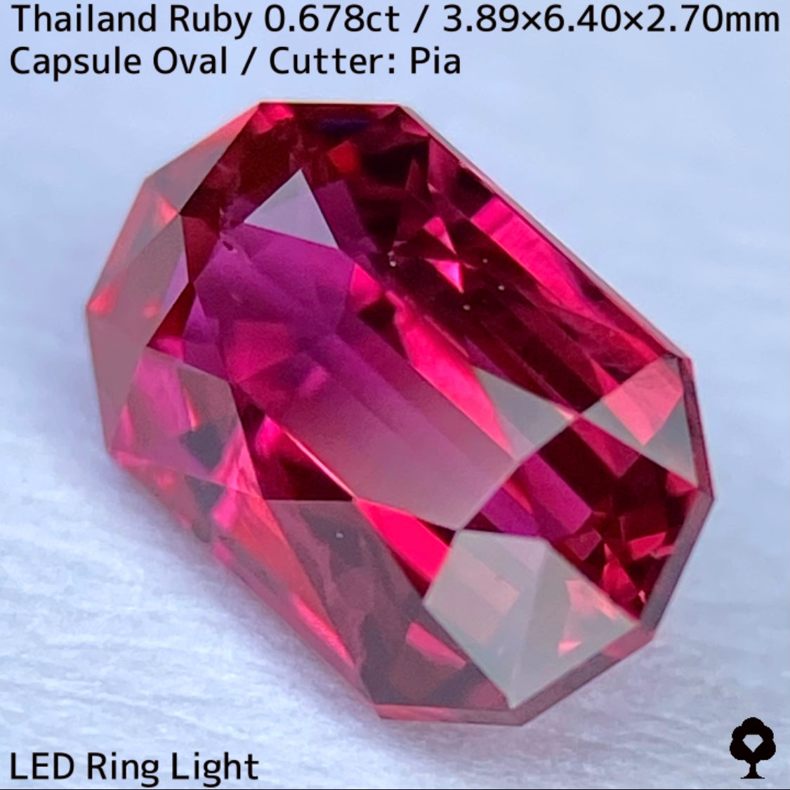 タイ産ルビー0.678ct★強烈ビビットピンクの煌めきが美しすぎる希少な完璧なカットのルビー