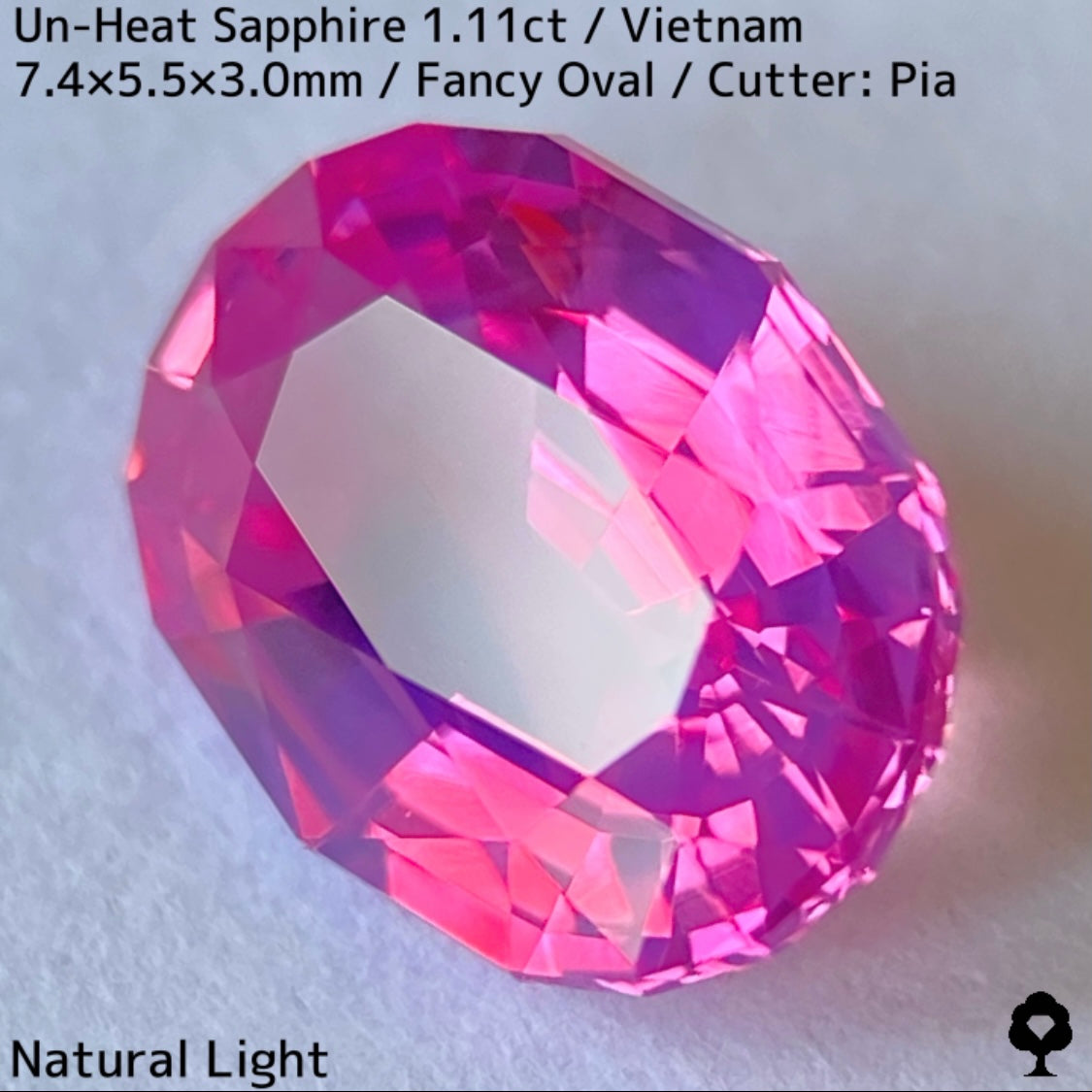 ベトナム産非加熱サファイア1.11ct