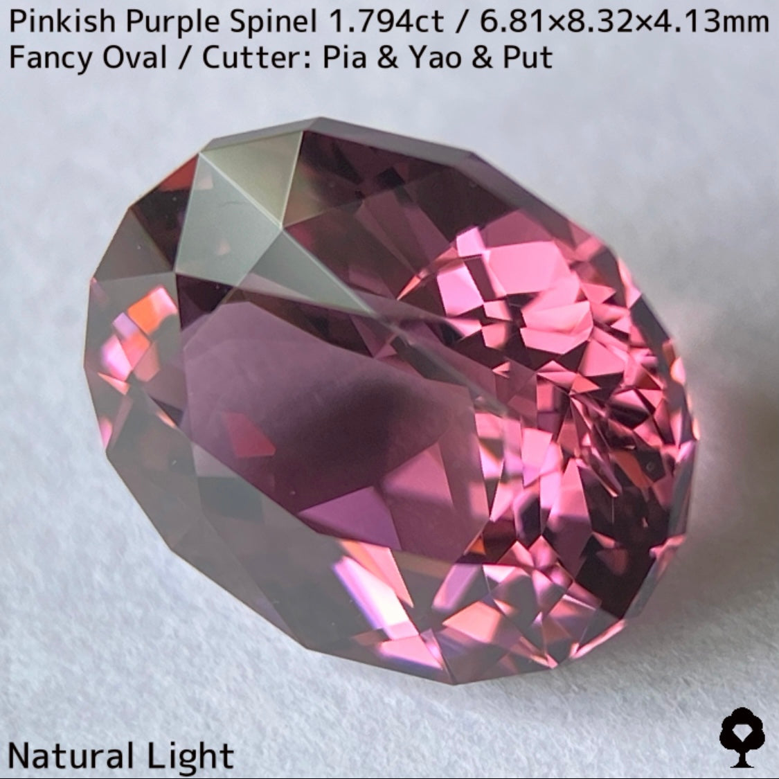 ビルマ産ピンキッシュパープルスピネル1.794ct★大人の雰囲気漂うピンクに彩るカラフルファイアー