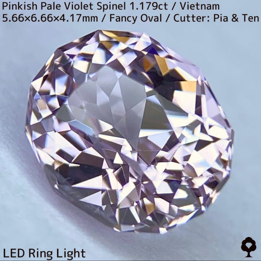 ベトナム産スピネル1.179ct★ほんのりヴァイオレットが可愛い煌めき・透明度抜群の1ctアップ美結晶