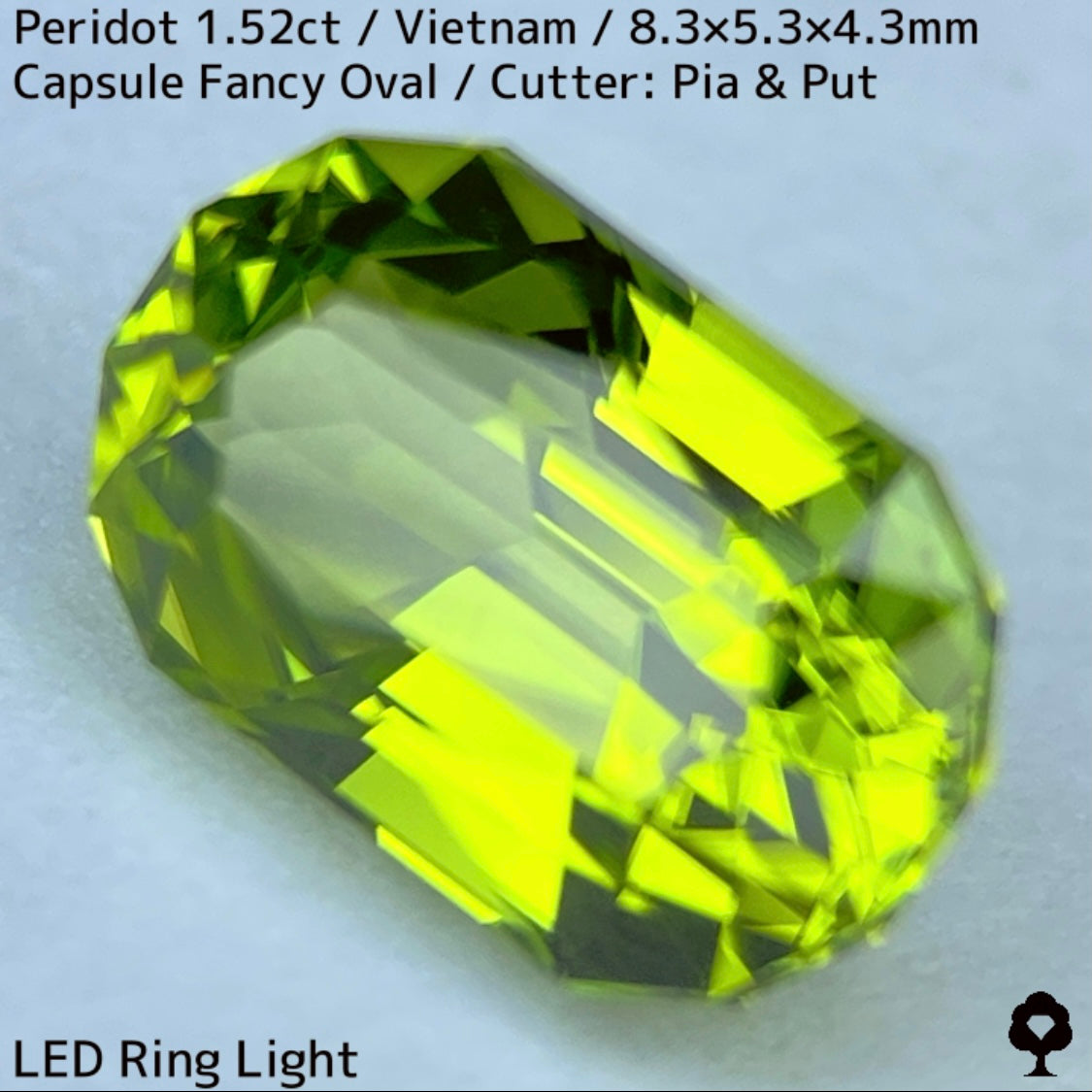 ベトナム産ペリドット1.52ct★スカッとした色合いで発色の良いカプセルステップ美結晶