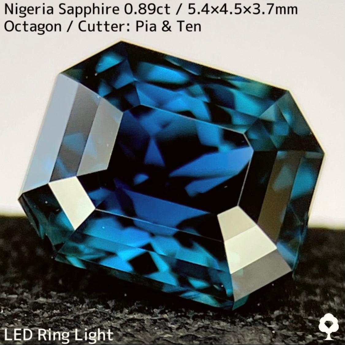 【お客さま専用】ナイジェリア産サファイア0.89ct★深いインクブルーとグリーンが織りなすディープインディゴ美結晶