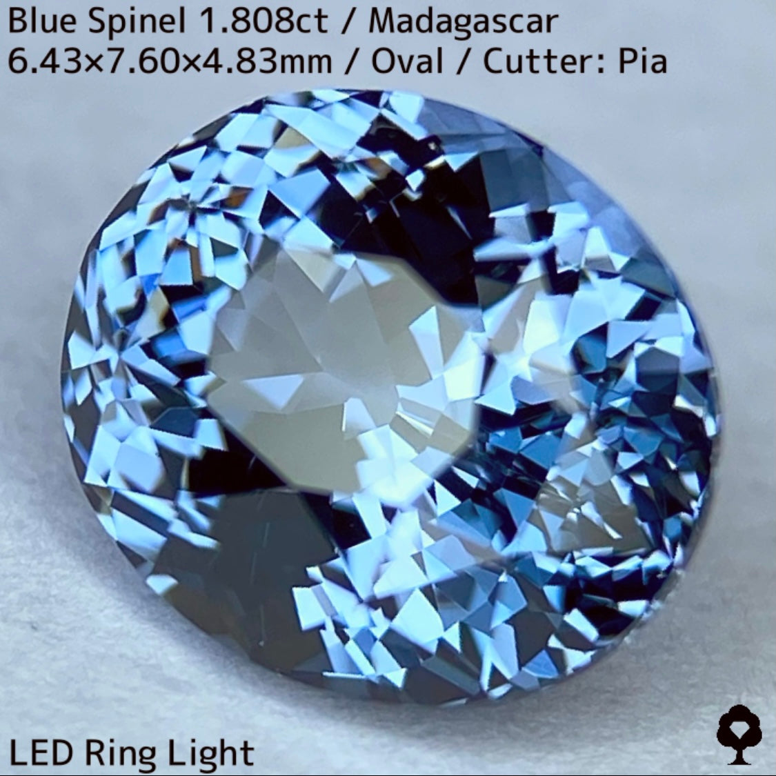ブルースピネル1.808ct★爽やかで奥行きのあるブルーの煌めき溢れる絶品美結晶マダガスカル産
