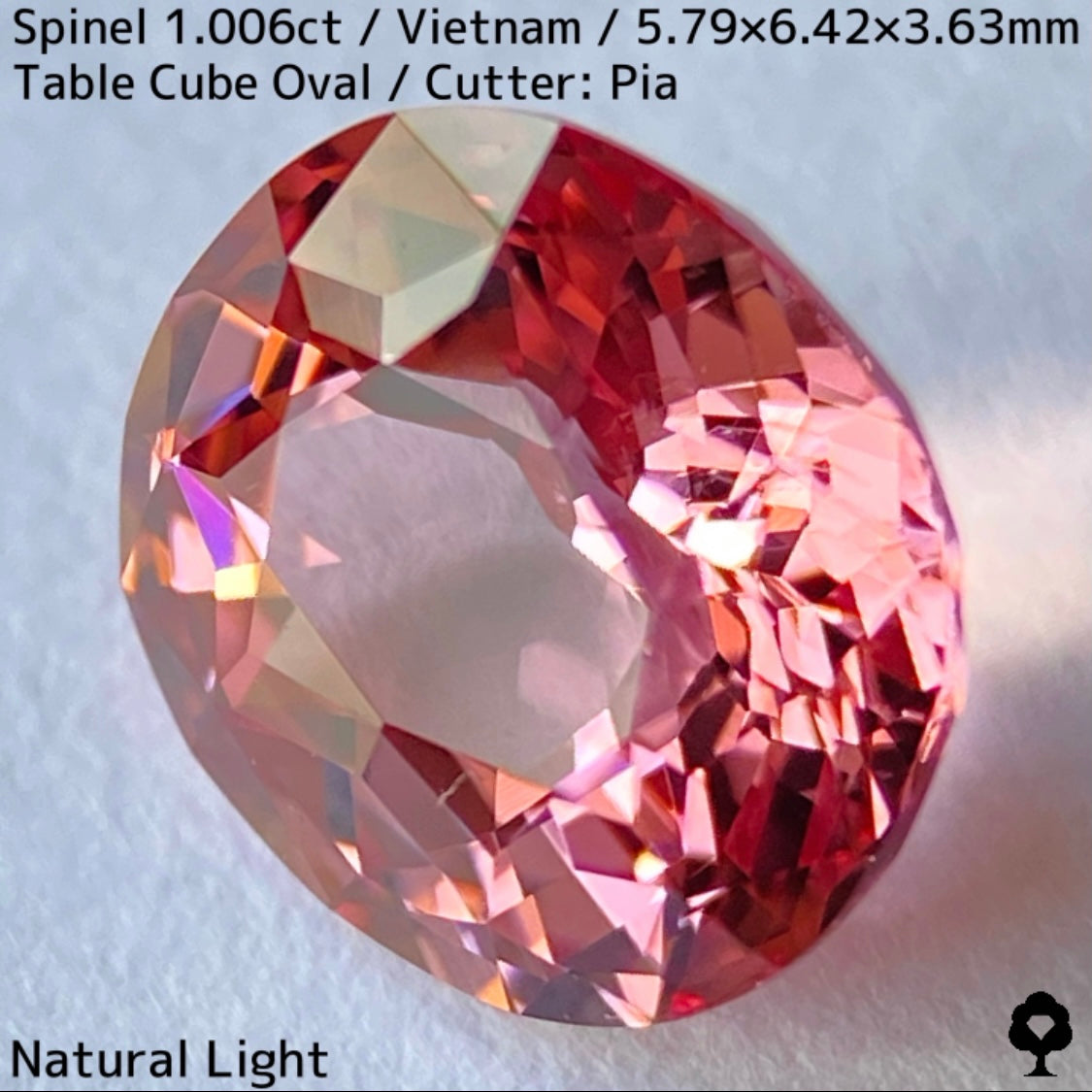 ベトナム産スピネル1.006ct★パパラチァカラーの見事な1ctアップ美結晶の煌めき止まらない