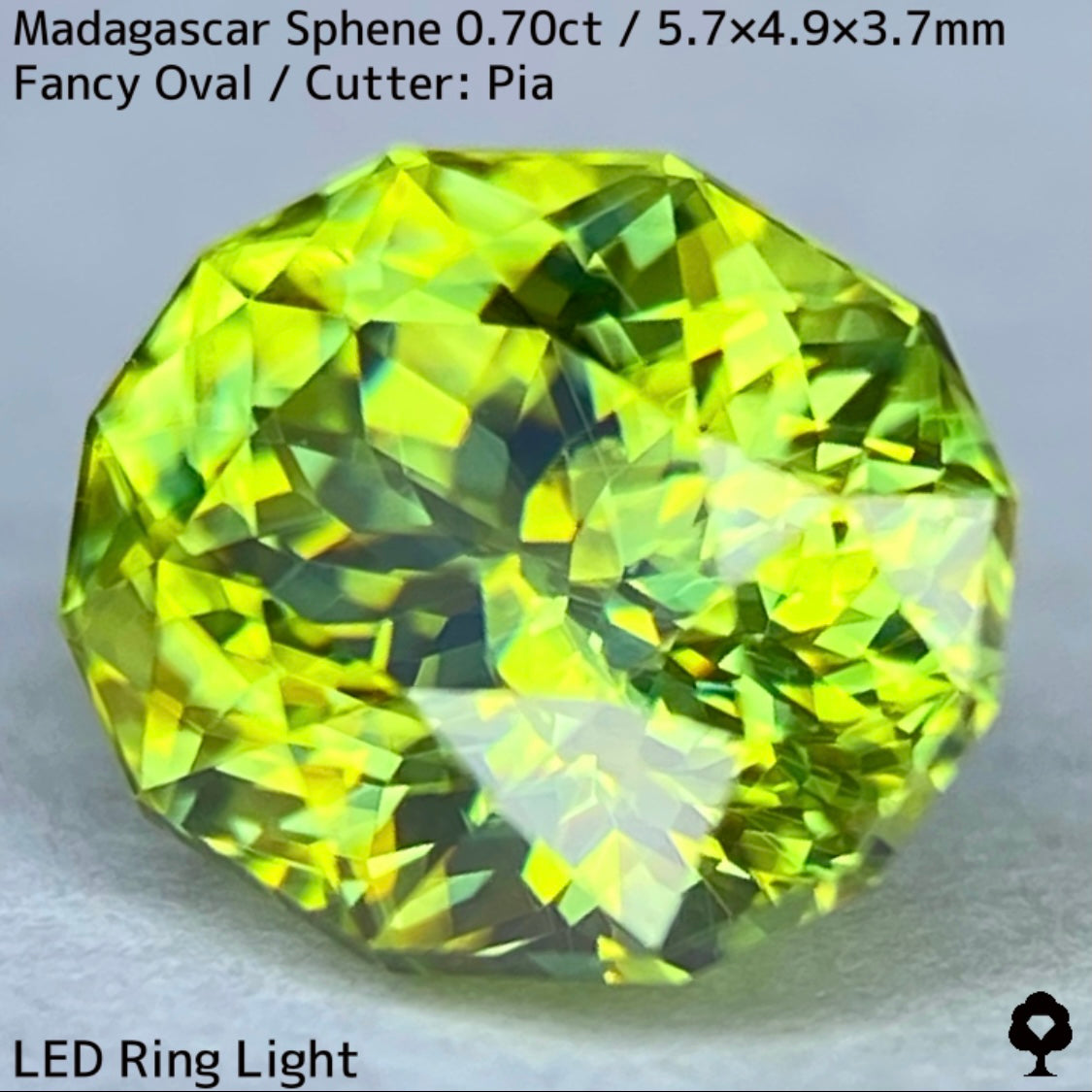 マダガスカルスフェーン0.70ct★明るく鮮やかな希少グリーンの超美結晶から煌めきファイアー止まらない絶品