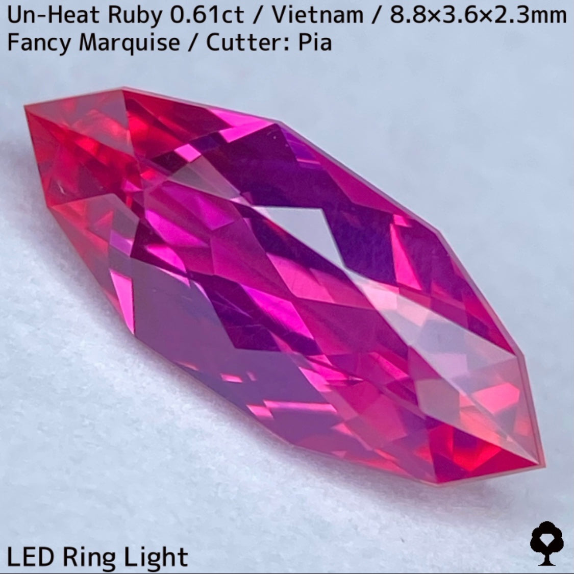 【ご当選者さま専用】ベトナム産非加熱ルビー0.61ct★凄まじいネオンカラー放つ超美結晶の色だまり感たまらない
