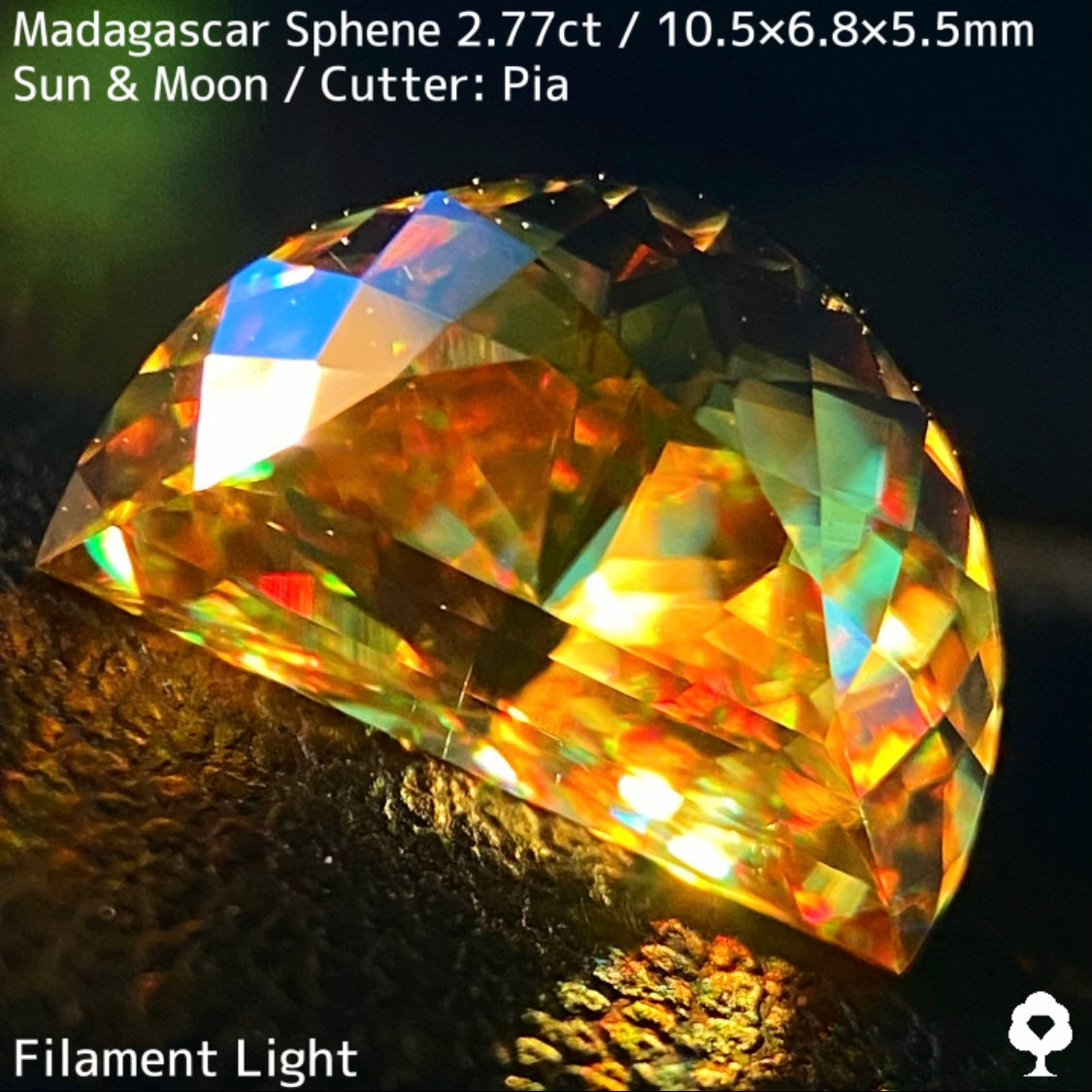 【お客さま専用】マダガスカルスフェーン2.780ct★致命的亀裂を取り去った太陽と月をイメージした煌めき凄まじい美結晶