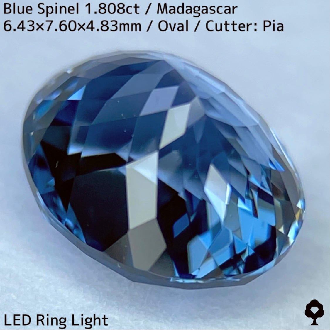 ブルースピネル1.808ct★爽やかで奥行きのあるブルーの煌めき溢れる絶品美結晶マダガスカル産