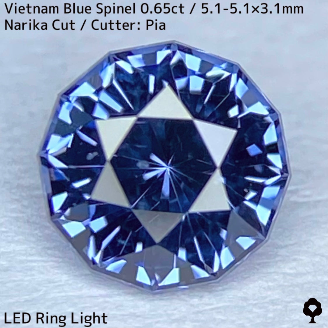 ベトナム産ブルースピネル0.65ct★美ヴァイオレティッシュブルーからナリカーの鋭い煌めきとファイアー放つ