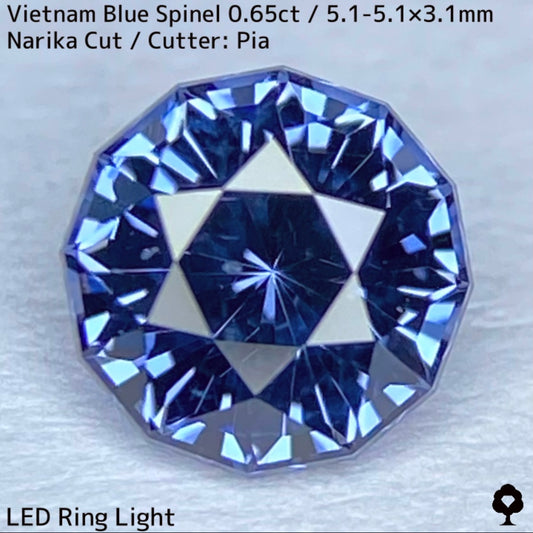 ベトナム産ブルースピネル0.65ct★美ヴァイオレティッシュブルーからナリカーの鋭い煌めきとファイアー放つ