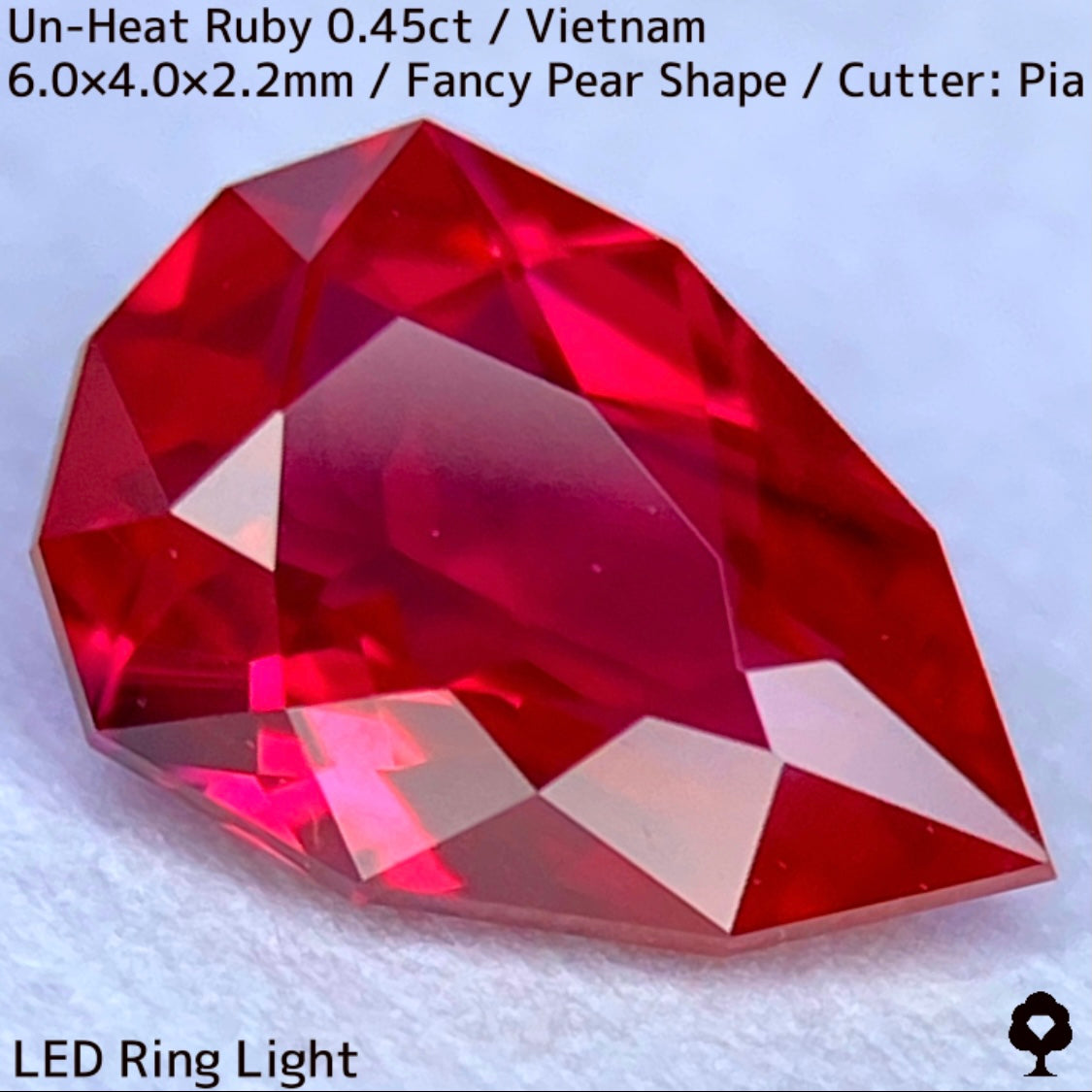 【ご当選者さま専用】ベトナム産非加熱ルビー0.45ct★強烈なネオンの煌めき放つ一級品質の超美色美結晶★コランダムフォーカスプライス