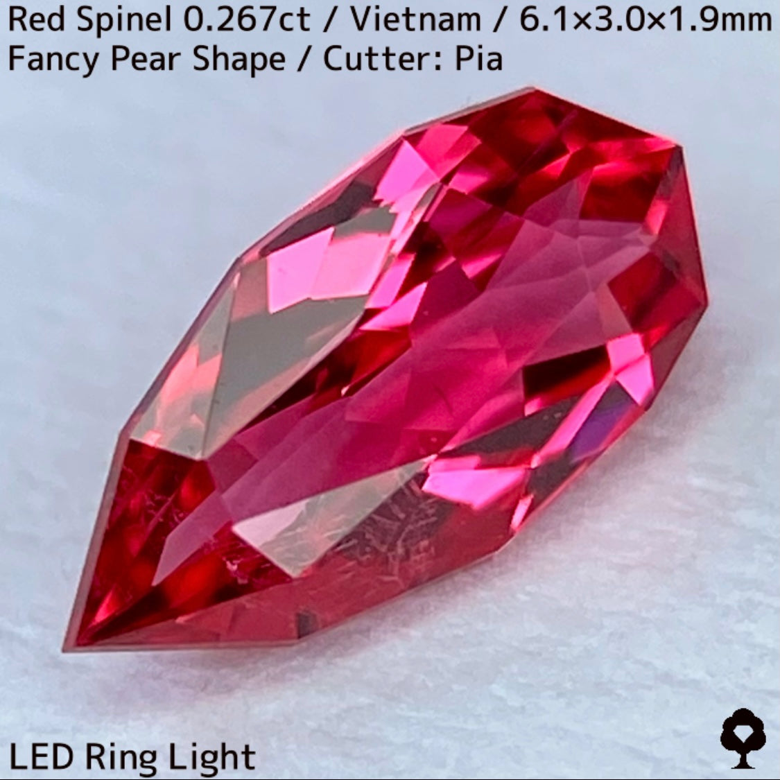 【お客さま専用★交渉価格】ベトナム産レッドスピネル0.267ct★可愛さとカッコ良さを同時に楽しむレッドピンクオレンジネオン
