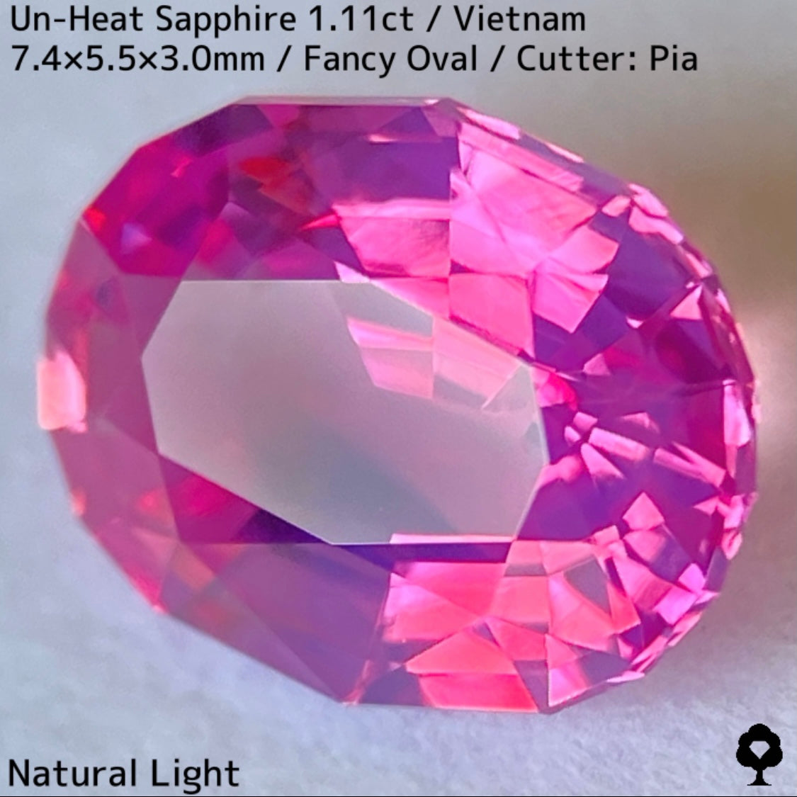 ベトナム産非加熱サファイア1.11ct