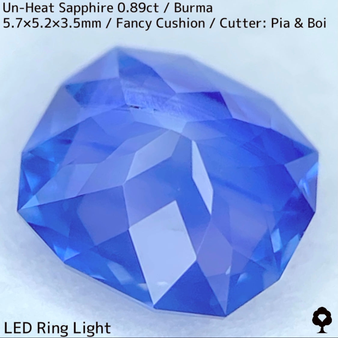 ビルマ産非加熱サファイア0.89ct★流れるシルクインクルと色だまりとピンクオレンジの煌めき美しい