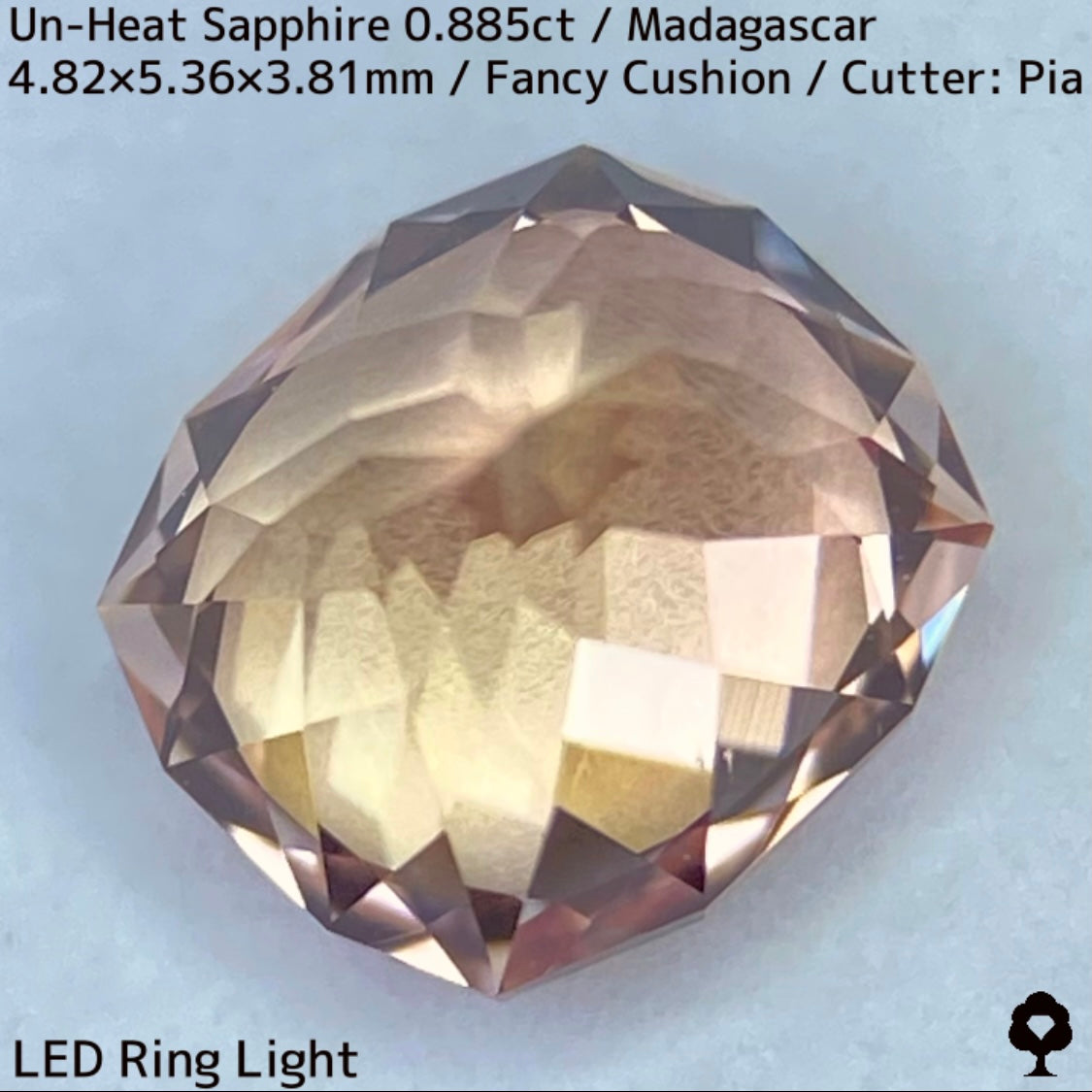 マダガスカル産非加熱サファイア0.885ct★インペリアルトパーズの様なシェリー感ある品と風格ある一石