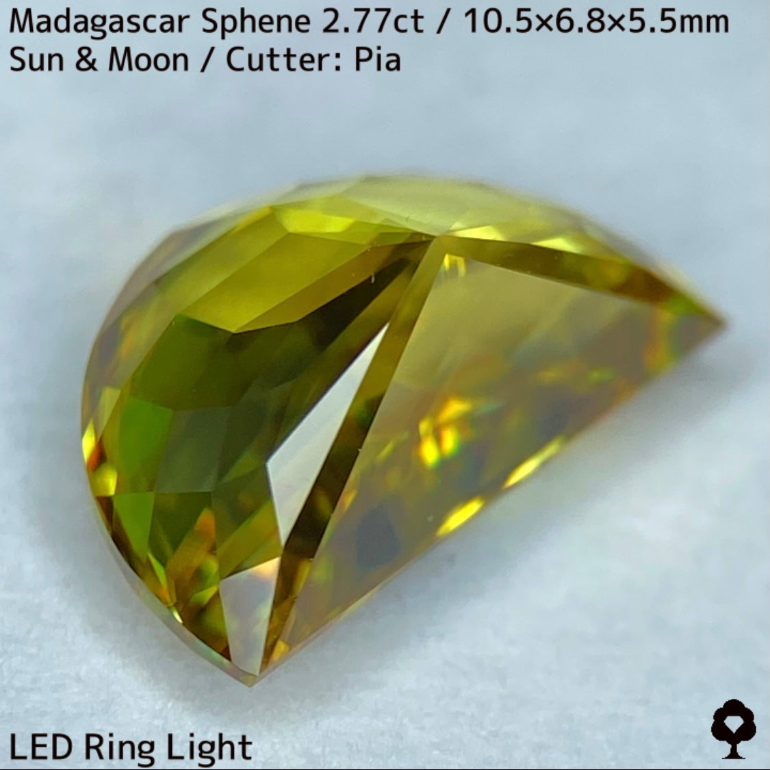 【お客さま専用】マダガスカルスフェーン2.780ct★致命的亀裂を取り去った太陽と月をイメージした煌めき凄まじい美結晶