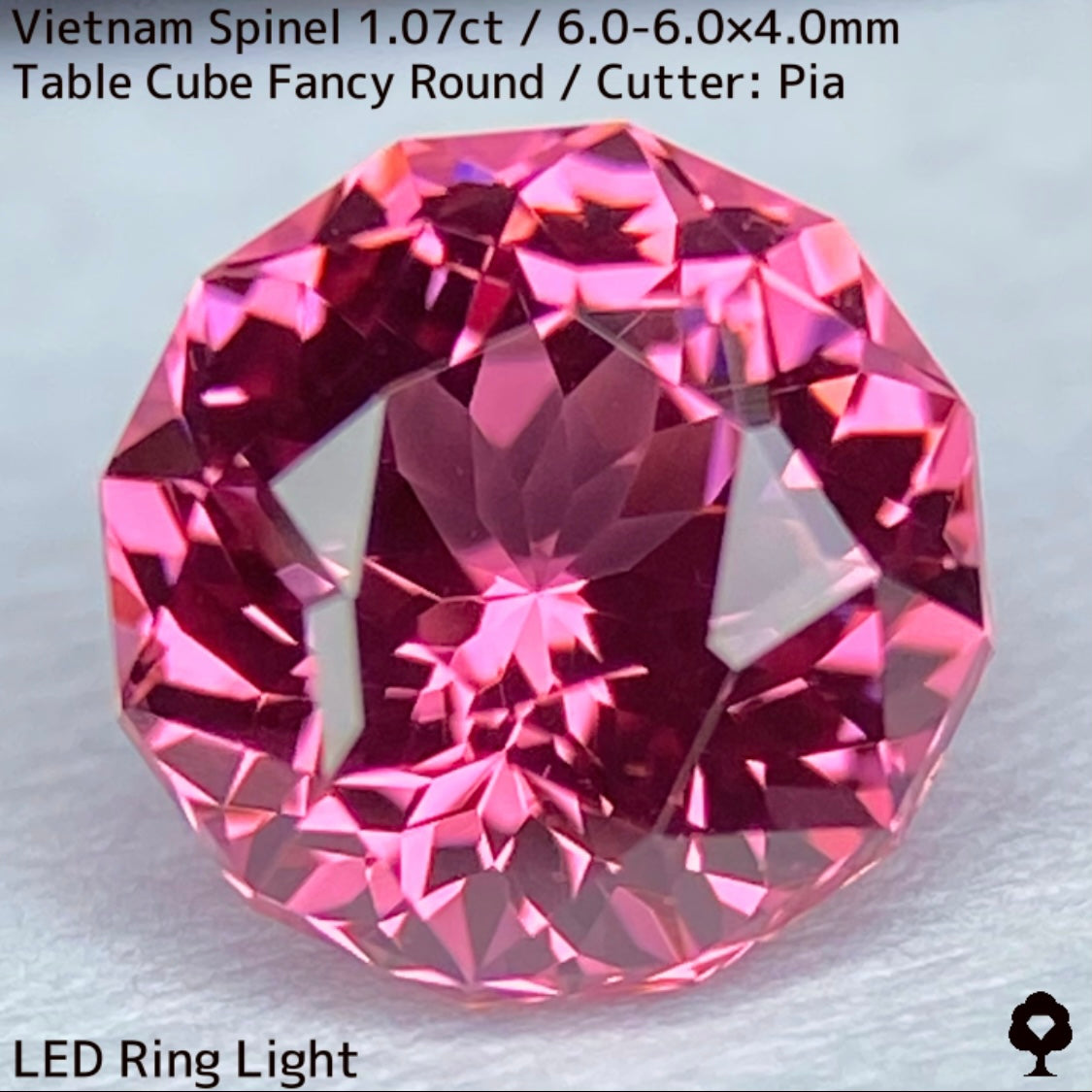 ベトナム産スピネル1.07ct★原石からつくりあげた美しすぎるピンクと石質の一級品1ctアップ