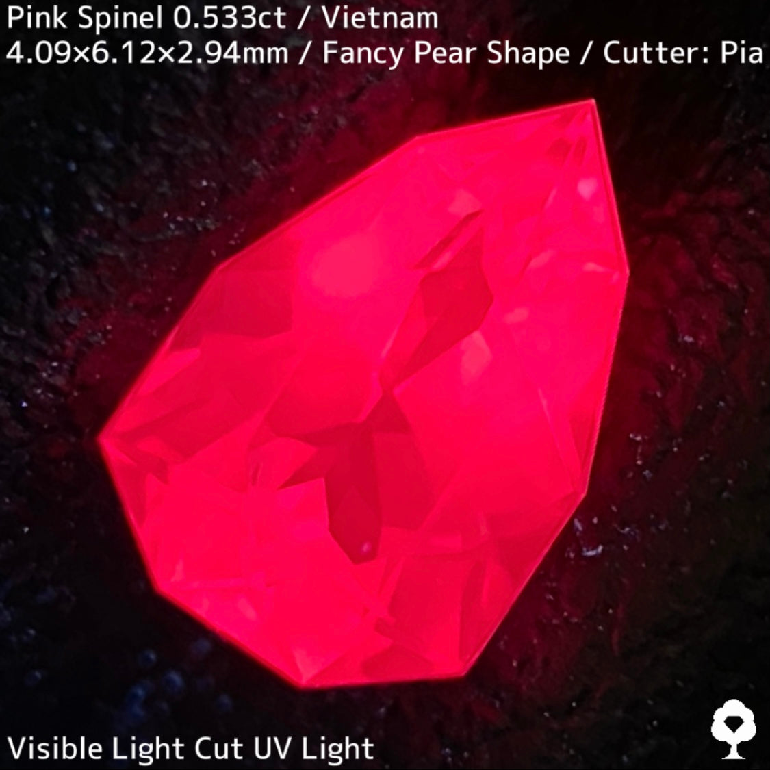 【お客さま専用】ベトナム産ピンクスピネル0.533ct★ツボミのような色だまり感美しいパパラチァカラーのペアシェイプ★ZB8枚ご利用