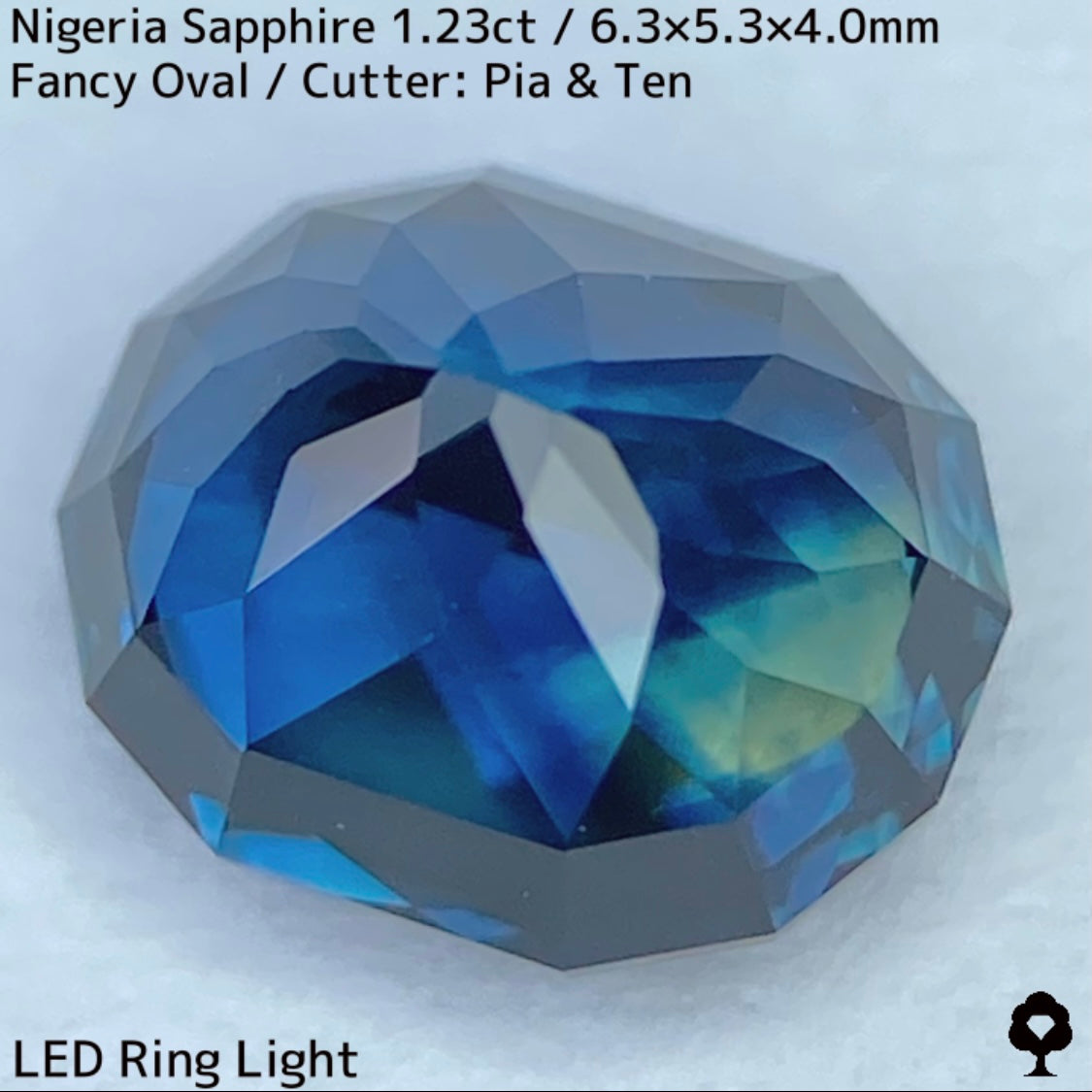 【お客さま専用】ナイジェリア産サファイア1.23ct★コーンフラワーブルーとティールブルーが同時に楽しめる贅沢な超絶美色美結晶