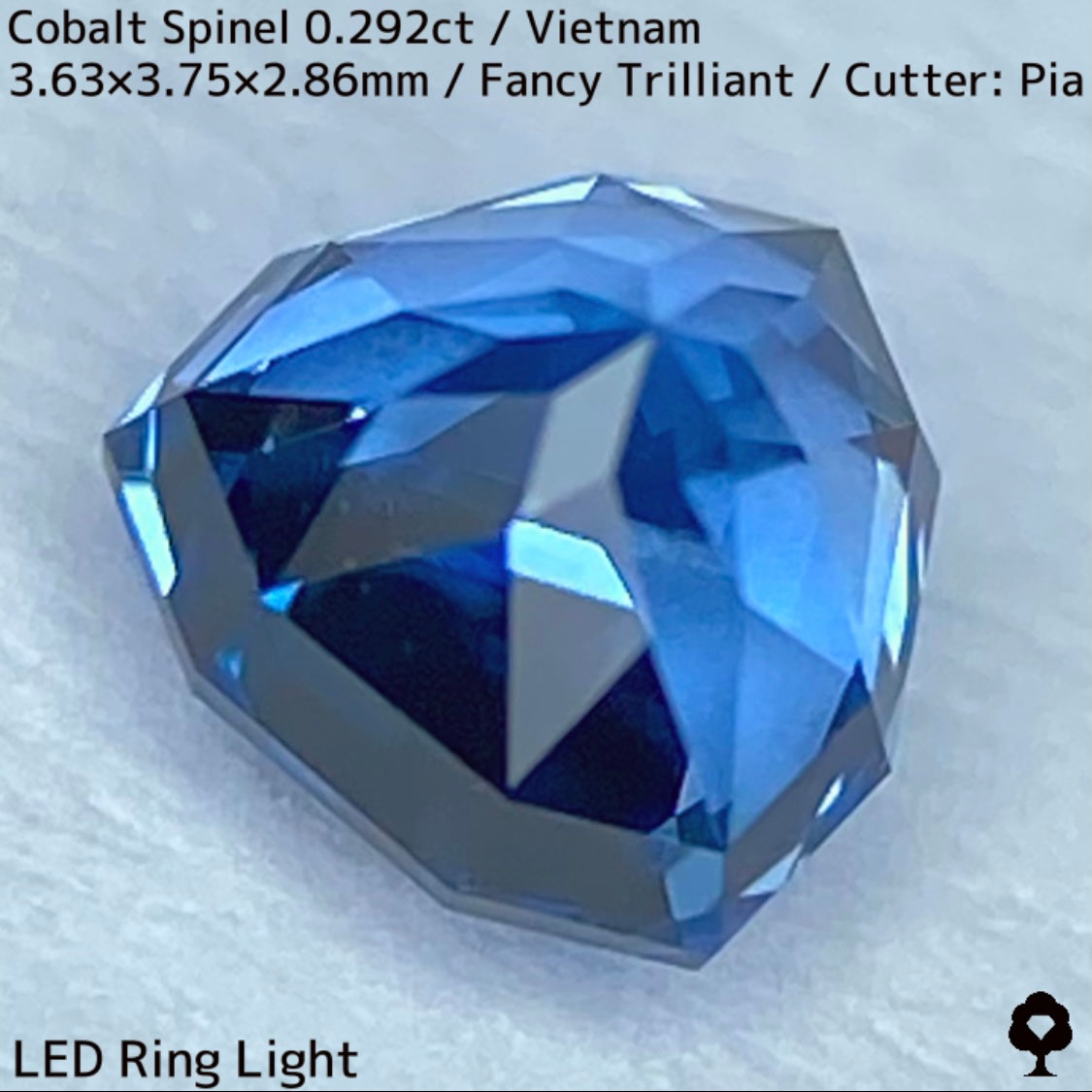 ベトナム産コバルトスピネル0.292ct★あり得ないほど美結晶で完璧なカットの希少コバルト美ブルー